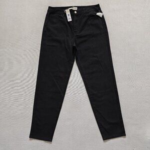 Charlie Paige Women's Black Stretch Denim Pants Size M High Rise Straight Leg